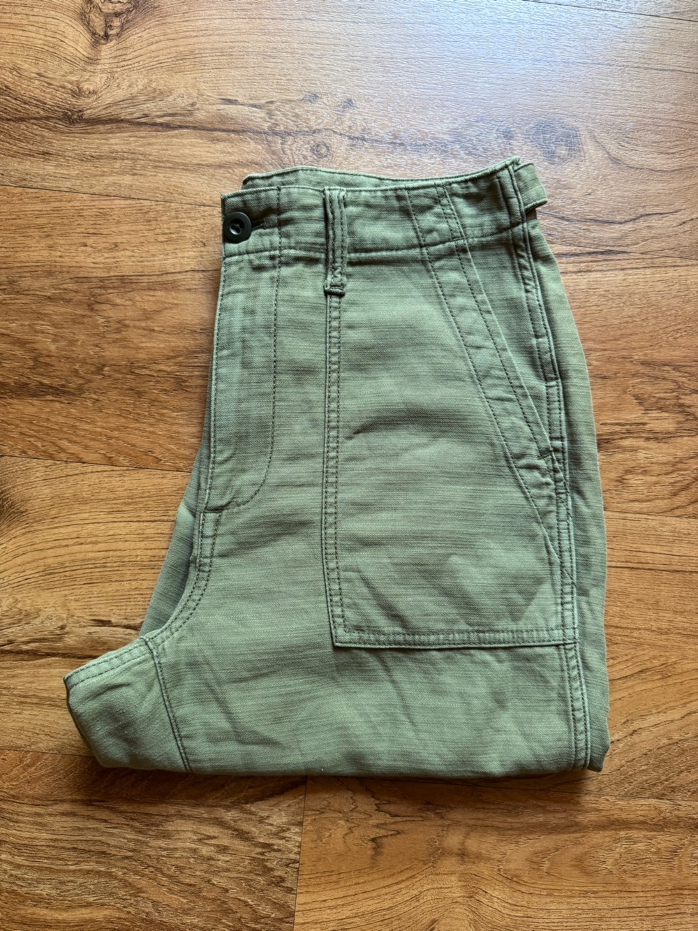 Madewell Green Cargo Cotton Pants